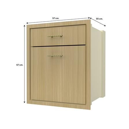 ตู้ลิ้นชัก 2 ชั้น JUPITER MINERVA 53x65 ซม. สีน้ำตาล_4