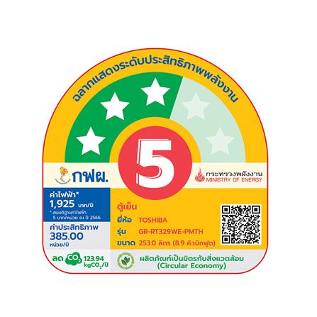 ตู้เย็น 2 ประตู TOSHIBA GR-RT329WE-PMTH(52) 8.9 คิว สีน้ำเงินเข้ม อินเวอร์เตอร์_5