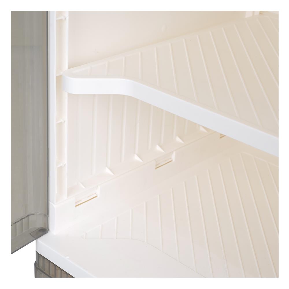 กล่องบานเปิด 2 ชั้น มีล้อ STACKO 40x33.5x71 ซม. สีขาว/น้ำตาล