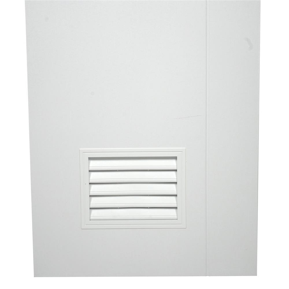 ประตูห้องน้ำ UPVC AZLE PSW2 เกล็ดล่าง 70X200 ซม. สีขาว เจาะลูกบิด