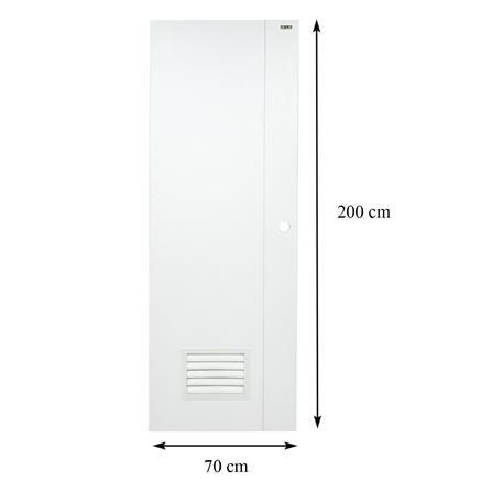 ประตูห้องน้ำ UPVC AZLE PSW2 เกล็ดล่าง 70X200 ซม. สีขาว เจาะลูกบิด_7