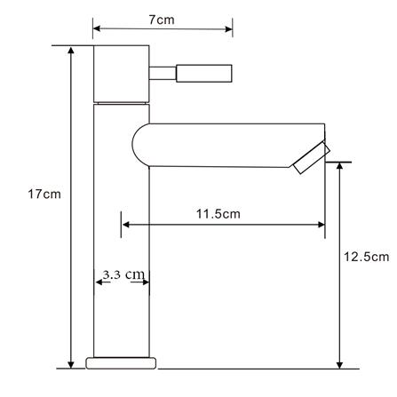 ก๊อกอ่างล้างหน้าเดี่ยว NOVABATH NVB-CT134B สีดำ_1