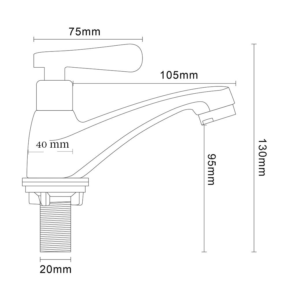 ก๊อกอ่างล้างหน้าเดี่ยว NOVABATH NVB-CT129S สีสเตนเลส