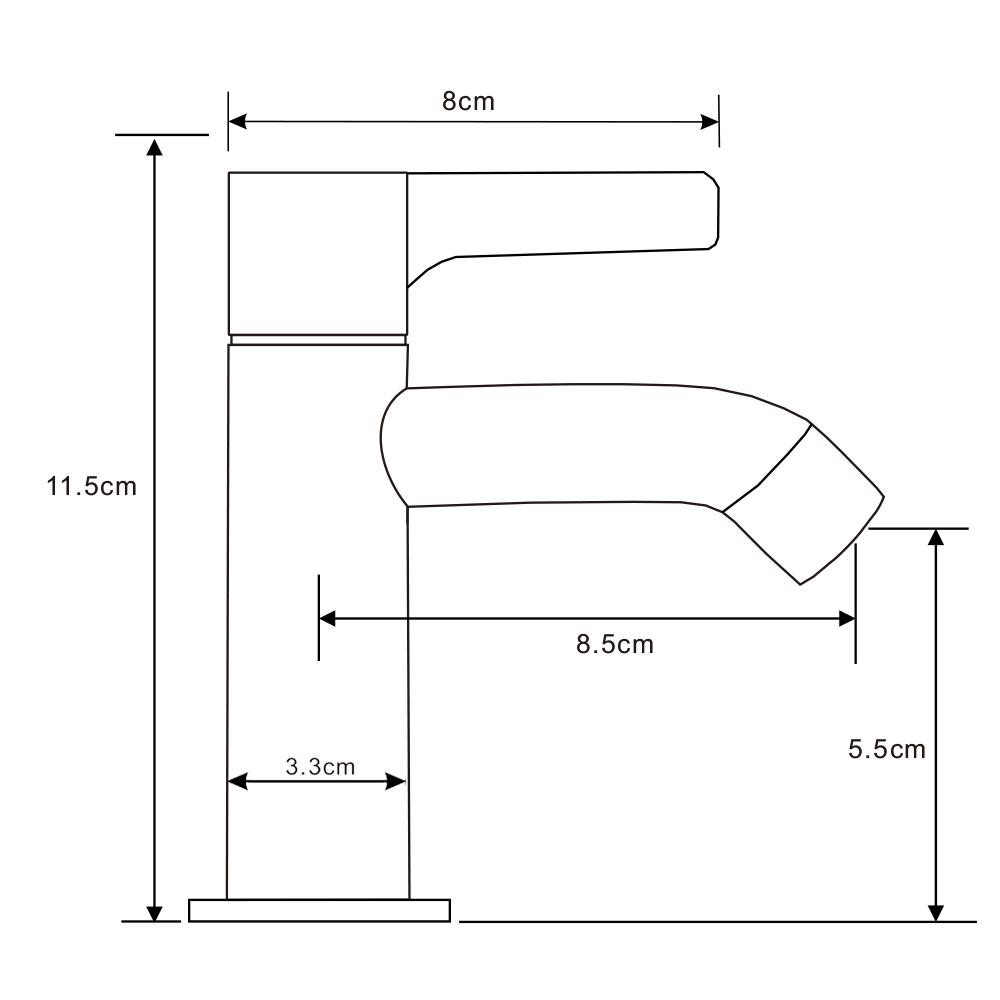 ก๊อกอ่างล้างหน้าเดี่ยว NOVABATH NVB-CT130 สีโครม