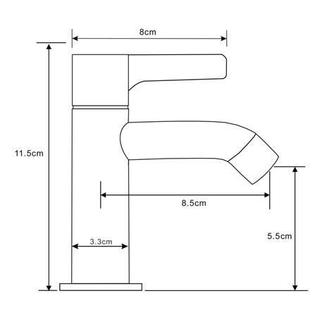 ก๊อกอ่างล้างหน้าเดี่ยว NOVABATH NVB-CT130 สีโครม_1