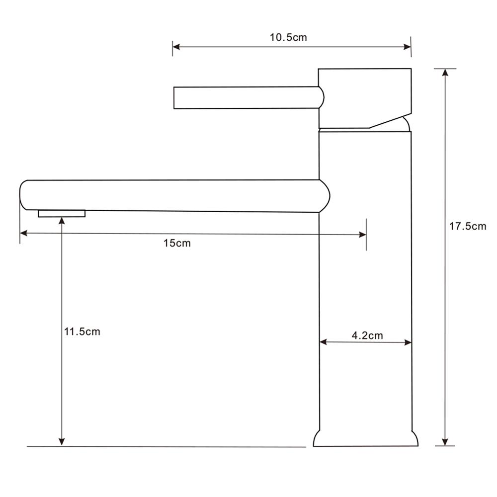 ก๊อกอ่างล้างหน้าเดี่ยว NOVABATH NVB-CT128S สีสเตนเลส
