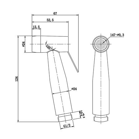 สายฉีดชำระครบชุด NOVABATH SS NVB-SY016S สีสเตนเลส_1