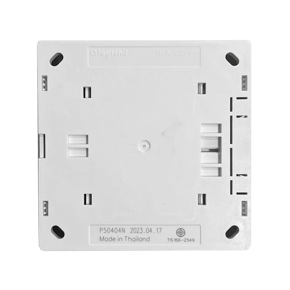 ชุดเต้ารับคู่ 3 ขากลมแบน BTICINO SMR P50404N สีขาว