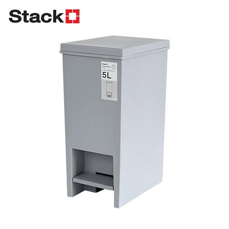 ถังขยะเหยียบเหลี่ยม STACKO MONO 5 ลิตร สีเทา_0