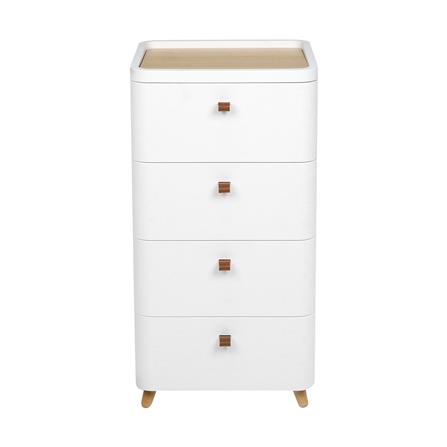 ตู้ลิ้นชัก 4 ชั้น ขาไม้ STACKO JOIN 42x32x81.5 ซม. สีขาว_1