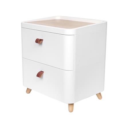 ตู้ลิ้นชัก 2 ชั้น ขาไม้ STACKO JOIN 42x32x46 ซม. สีขาว