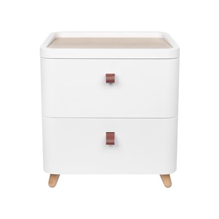 ตู้ลิ้นชัก 2 ชั้น ขาไม้ STACKO JOIN 42x32x46 ซม. สีขาว_1