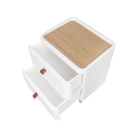 ตู้ลิ้นชัก 2 ชั้น ขาไม้ STACKO JOIN 42x32x46 ซม. สีขาว_2