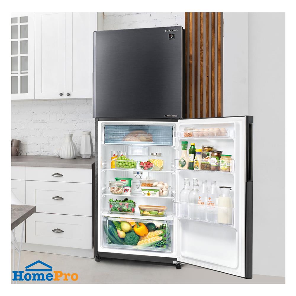 ตู้เย็น 2 ประตู SHARP SJ-XP300TP-DK 10.6 คิว สีเงินเข้ม
