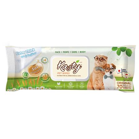 ผ้าเช็ดทำความสะอาดสัตว์เลี้ยง KASTY ORIGINAL 70 แผ่น_0