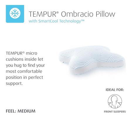 หมอนสุขภาพ เมมโมรี่โฟม TEMPUR OMBRACIO 60x50x14 ซม. สีขาว_5