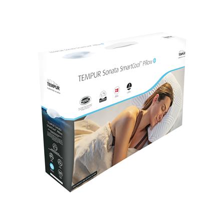 หมอนสุขภาพ เมมโมรี่โฟม TEMPUR SONATA PILLOW WITH SMARTCOOL ไซซ์ M 61x40x11 ซม. สีขาว_1