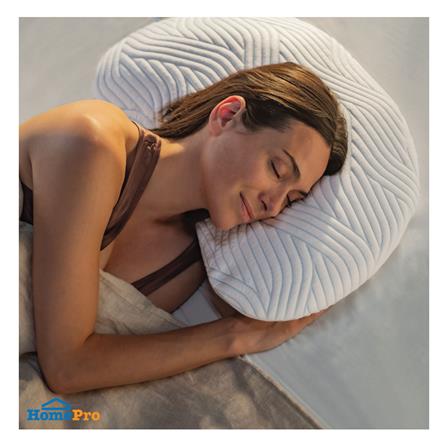 หมอนสุขภาพ เมมโมรี่โฟม TEMPUR SONATA PILLOW WITH SMARTCOOL ไซซ์ M 61x40x11 ซม. สีขาว_4