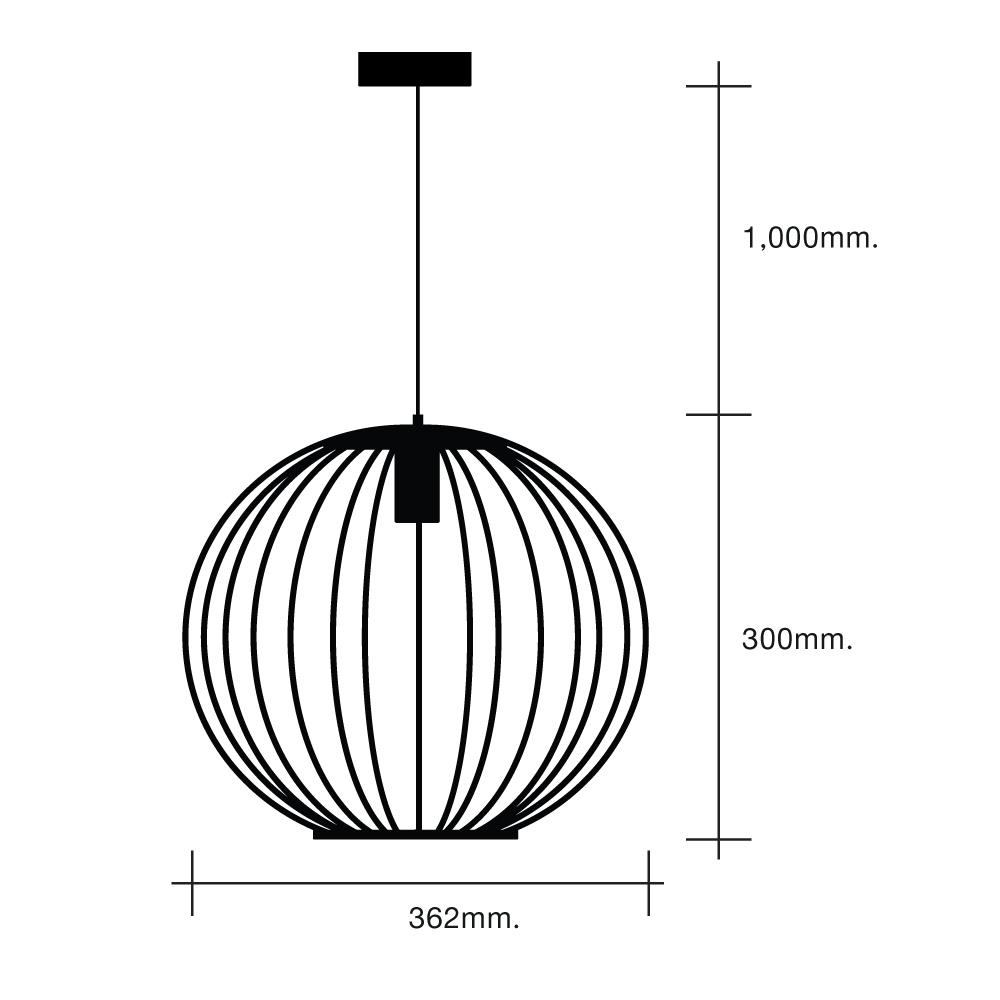 ไฟช่อ HI-TEK HFDKT00001 สีน้ำตาล 1 หัว
