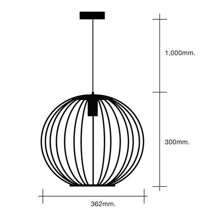 ไฟช่อ HI-TEK HFDKT00001 สีน้ำตาล 1 หัว_4