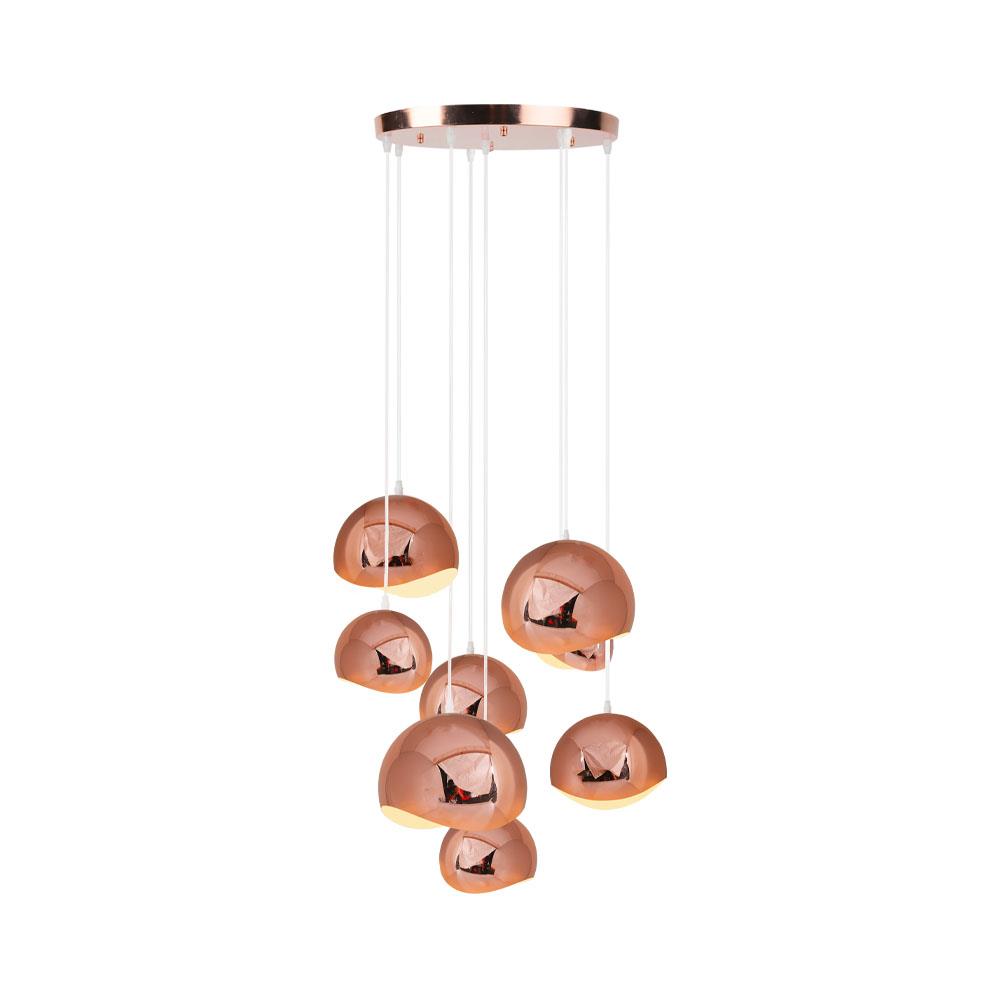 ไฟช่อ LUMAX 01-02939 สีโรสโกลด์ 8 หัว