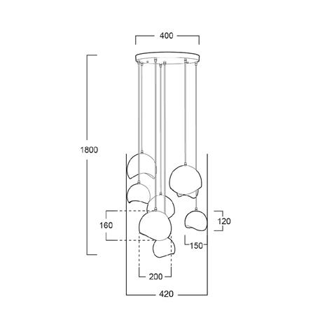 ไฟช่อ LUMAX 01-02939 สีโรสโกลด์ 8 หัว_6