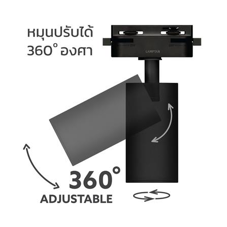 แทรคไลท์ LED LAMPTAN TRACK PROLONG SET 7 วัตต์ WARM WHITE สีดำ_6