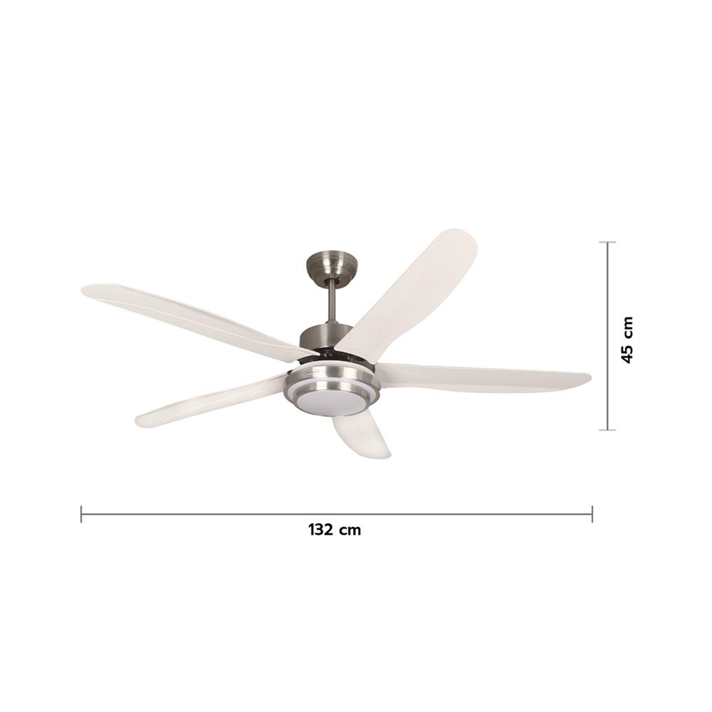 พัดลมโคมไฟ LED CARINI CN552-ST 52 นิ้ว 15 วัตต์ DAYLIGHT/COOLWHITE/WARMWHITE