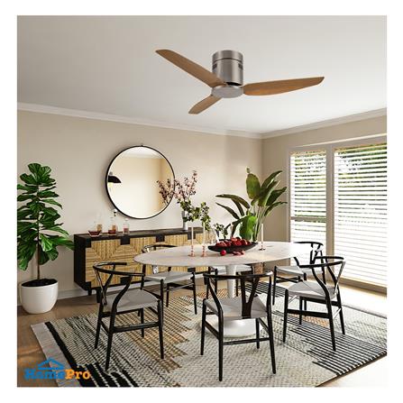 พัดลมไม่มีโคมไฟ CARINI CN-43F 46 นิ้ว สีน้ำตาล/เงิน_2