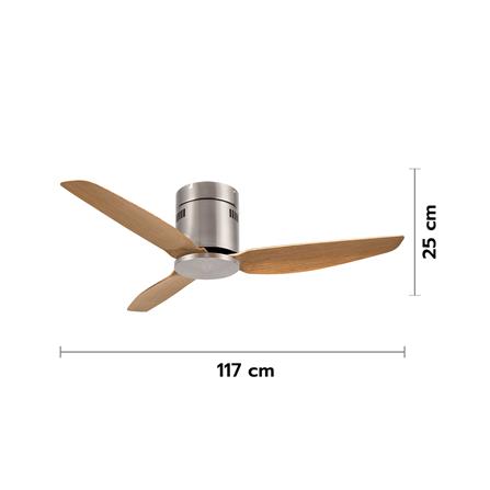 พัดลมไม่มีโคมไฟ CARINI CN-43F 46 นิ้ว สีน้ำตาล/เงิน_4