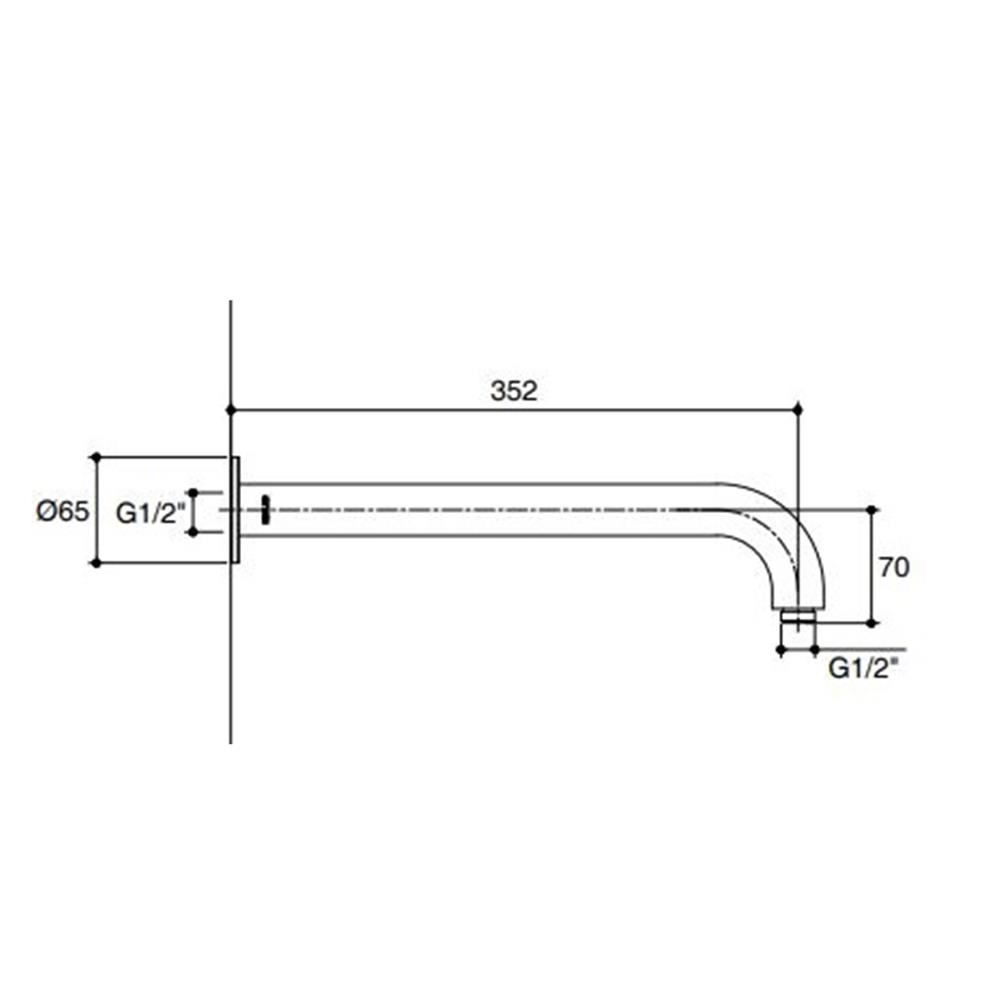 ก้านฝักบัว KOHLER K-15396X-B-BL