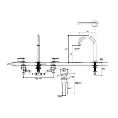 ก๊อกอ่างล้างหน้าผสม KOHLER K-77967T-BL สีดำ_1
