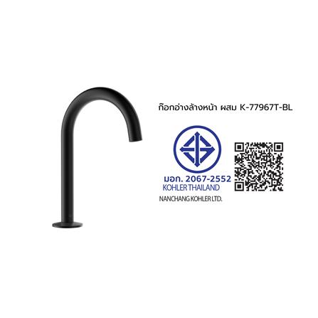 ก๊อกอ่างล้างหน้าผสม KOHLER K-77967T-BL สีดำ_2