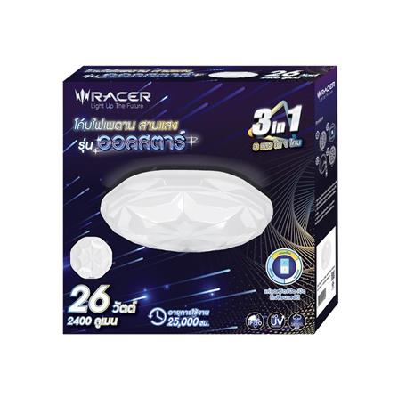 ไฟเพดาน LED RACER ALL STAR 13 นิ้ว 26 วัตต์ DAYLIGHT/COOL WHITE/WARM WHITE สีขาว_3