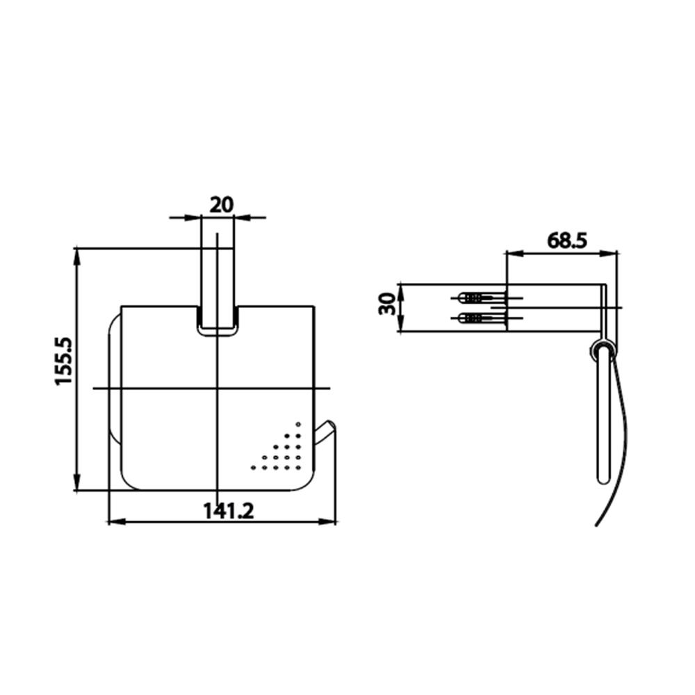 ที่ใส่กระดาษ COTTO CT0273BL(HM) สีดำ