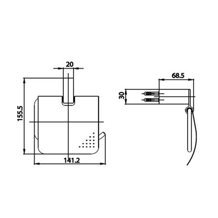 ที่ใส่กระดาษ COTTO CT0273BL(HM) สีดำ_1