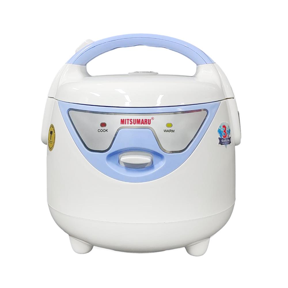 หม้อหุงข้าว MANUAL MITSUMARU AP-508 สีขาว/ฟ้า 0.8 ลิตร