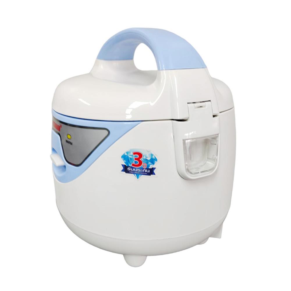 หม้อหุงข้าว MANUAL MITSUMARU AP-508 สีขาว/ฟ้า 0.8 ลิตร