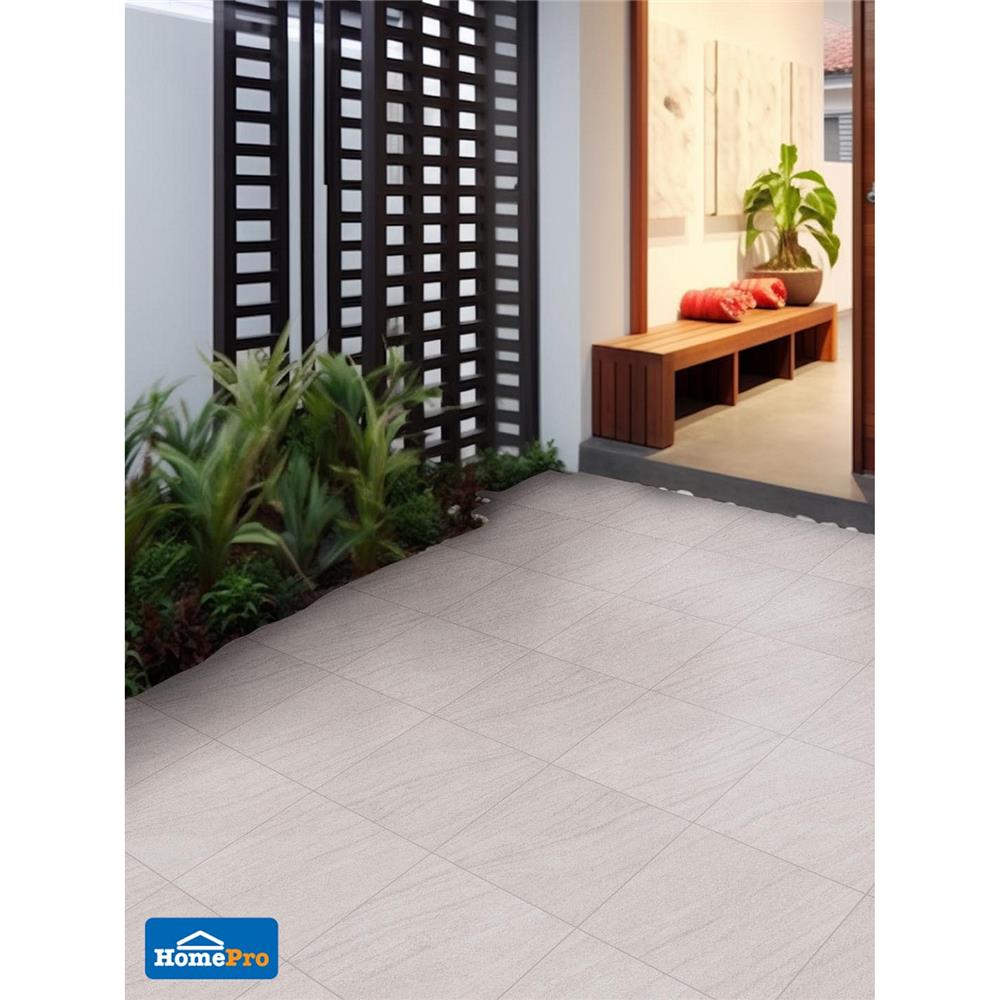 กระเบื้องพื้นพอร์ซเลน  40x40 ซม. CERGRES ดามาร่า เทาอ่อน A 0.96 ตร.ม.