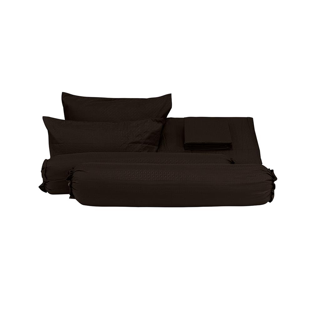 ชุดผ้าปูที่นอน 6 ฟุต 6 ชิ้น PICASSO CLASSIC สี FIRA DARK BROWN