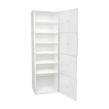 กล่องรองเท้า 7 ช่อง STACKO CLAIRE 40x34x132 ซม. สีขาว/ใส_3