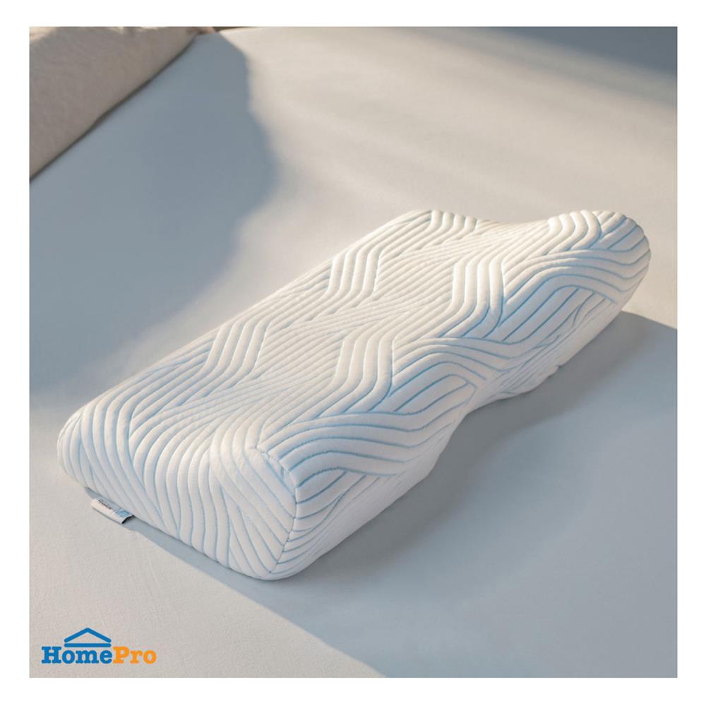 หมอนสุขภาพ เมมโมรี่โฟม TEMPUR MILLENNIUM PILLOW WITH SMARTCOOL TECHNOLOGY ไซซ์ M 54x32x11 ซม. สีขาว