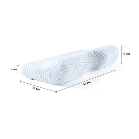 หมอนสุขภาพ เมมโมรี่โฟม TEMPUR MILLENNIUM PILLOW WITH SMARTCOOL TECHNOLOGY ไซซ์ M 54x32x11 ซม. สีขาว_6