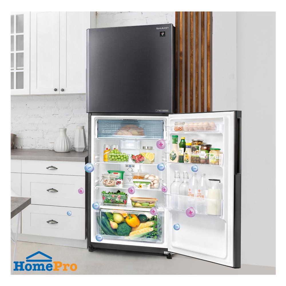ตู้เย็น 2 ประตู SHARP SJ-XP330TP-DK 11.7 คิว สีเงินเข้ม อินเวอร์เตอร์