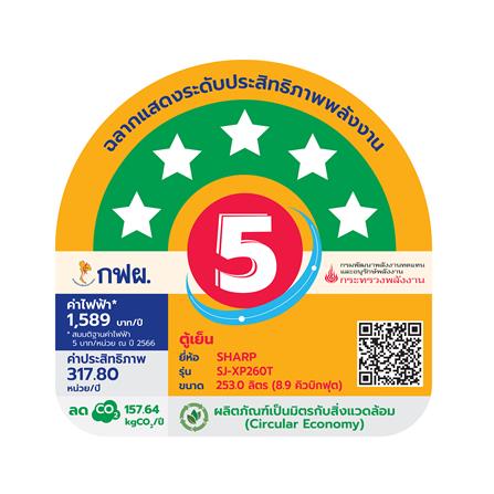 ตู้เย็น 2 ประตู SHARP SJ-XP260T-DK 8.9 คิว สีเงินเข้ม_5