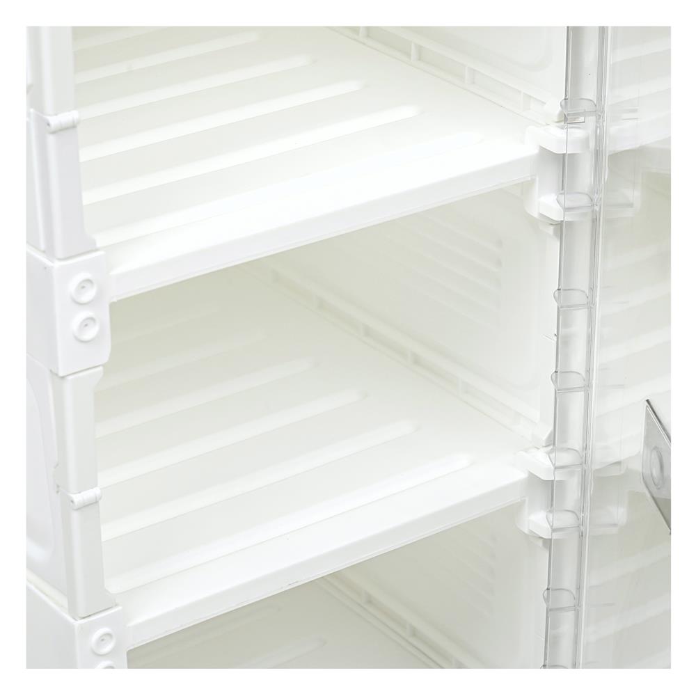 กล่องรองเท้า 6 ช่อง STACKO CLAIRE 53x34x51 ซม. สีขาว/ใส