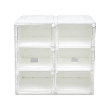 กล่องรองเท้า 6 ช่อง STACKO CLAIRE 53x34x51 ซม. สีขาว/ใส_2