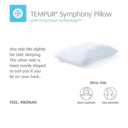 หมอนสุขภาพ เมมโมรี่โฟม TEMPUR SYMPHONY WITH SMARTCOOL TECHNOLOGY ไซซ์ L 63x43x14 ซม. สีขาว_4