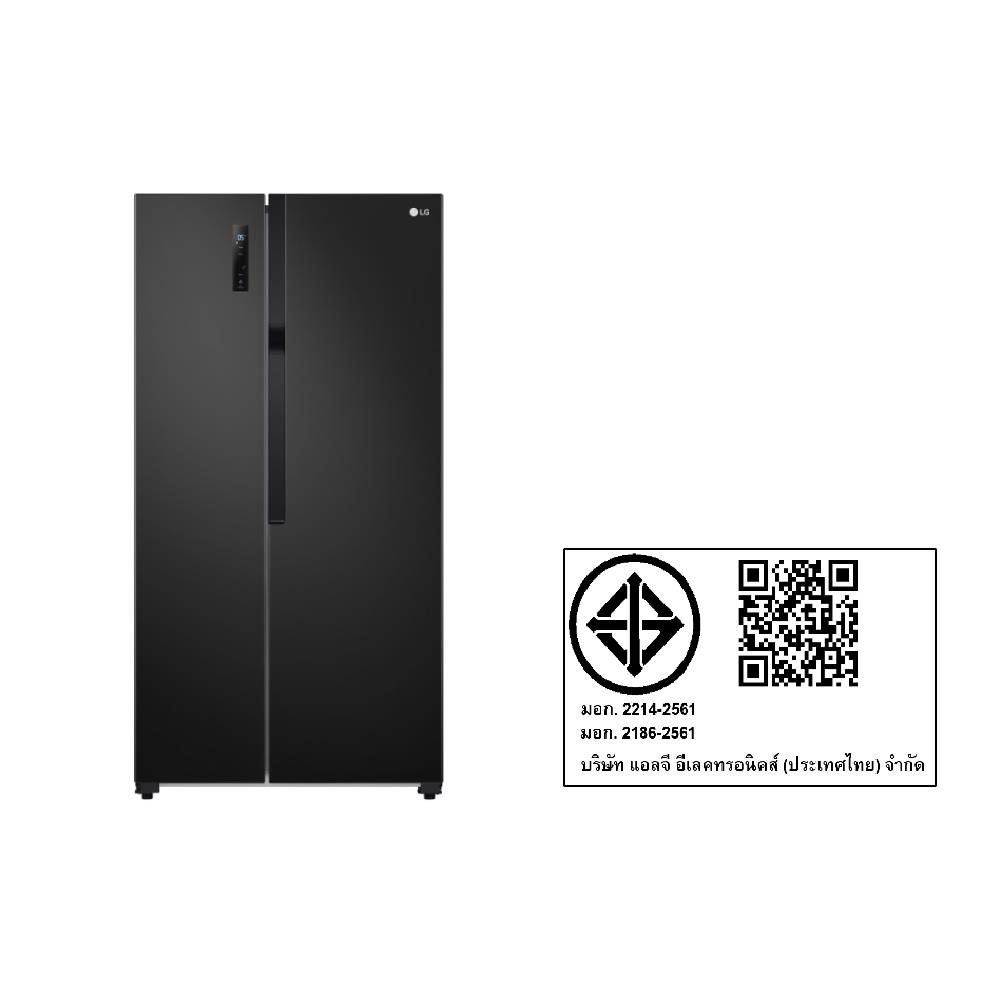 ตู้เย็น SIDE BY SIDE LG GC-B187JBAM.AHBPLMT 18.3 คิว สีดำ