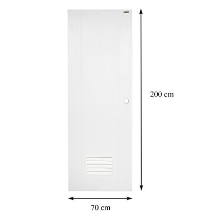 ประตูห้องน้ำ UPVC AZLE PSW20 เกล็ดล่าง 70X200 ซม. สีขาว เจาะลูกบิด_7